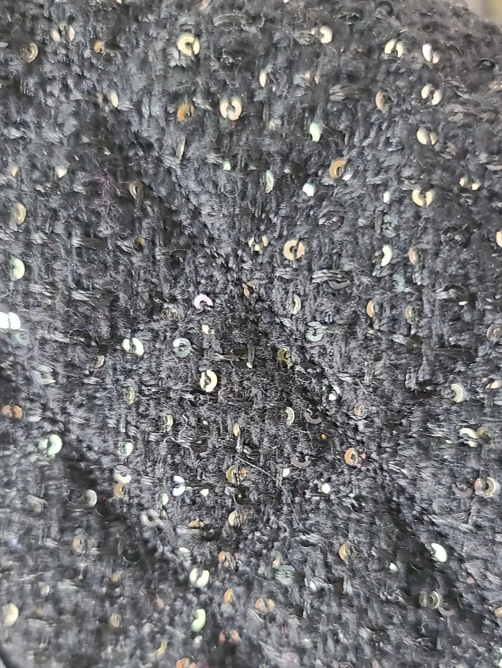 Kate Spade Black Sequin Tweed Fabric, Flap Shoulder Bag Or Crossbody